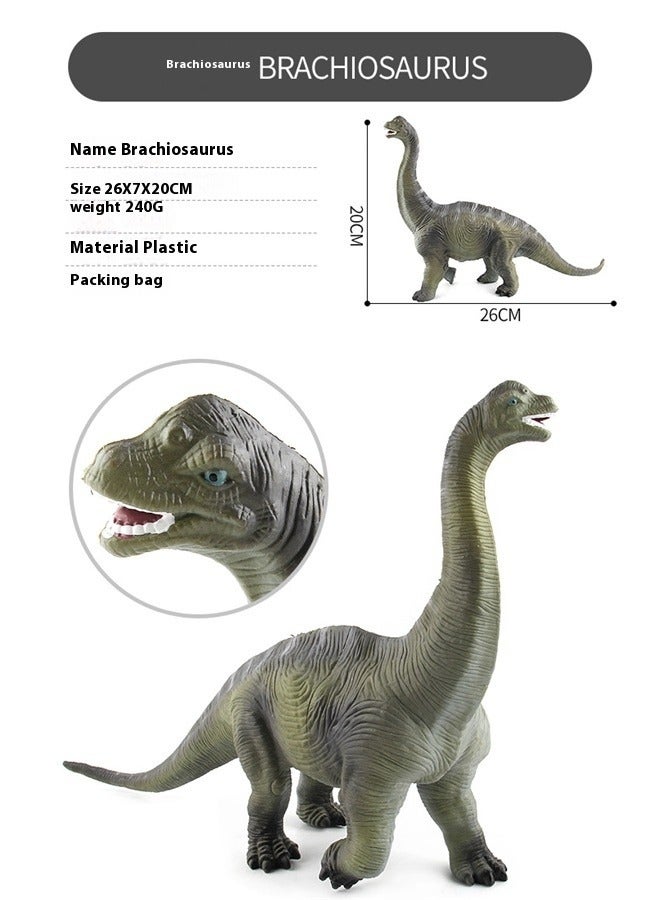Realistic Dinosaur Figure Model Toy，Rhode Island Novelty Large Soft Touch Brachiosaurus  - Image 2