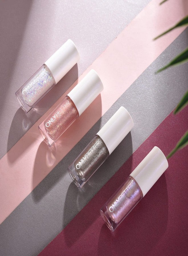 ONLYBETTER Liquid Glitter Eyeshadow, Sliver Metallic, Long Lasting, Waterproof, Vegan, Cruelty-Free - Image 4