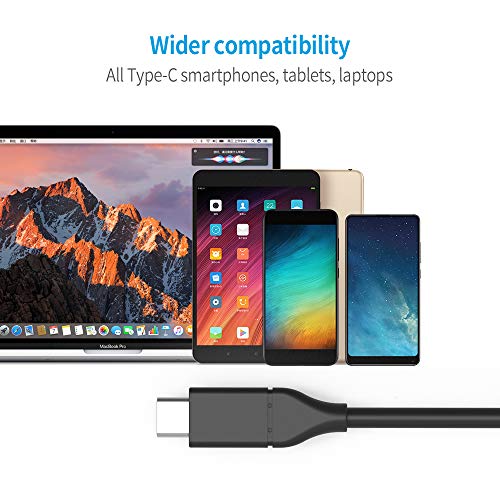 QZ USB 3.1 Type C OTG Adapter, USB C to USB Connector, USB to Type C OTG [Thunderbolt-3 Compatible] Cable 7.5 cm, Black - Image 5