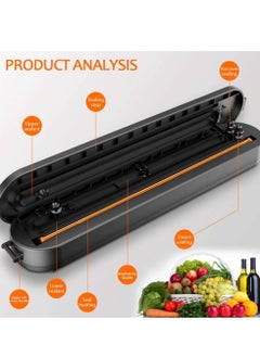 ELTRAZONE Vacuum Sealer machine, Compact Automatic Air Sealing System Preservation,Automatic Food Sealing Machine Vacuum Air Sealing System for Food Storage and Food Preservation  - Image 3