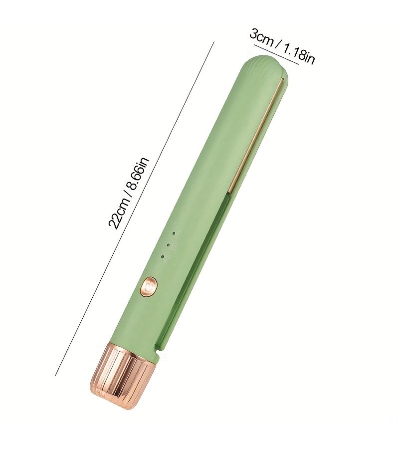 Pink Mini Portable Hair Flat Iron Clip Dual Purpose Straight And Curly Lightweight - Image 5
