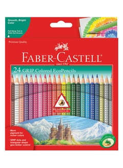 Grip Colored Ecopencils - 24 Pack Colored Pencils, Pre-Sharpened