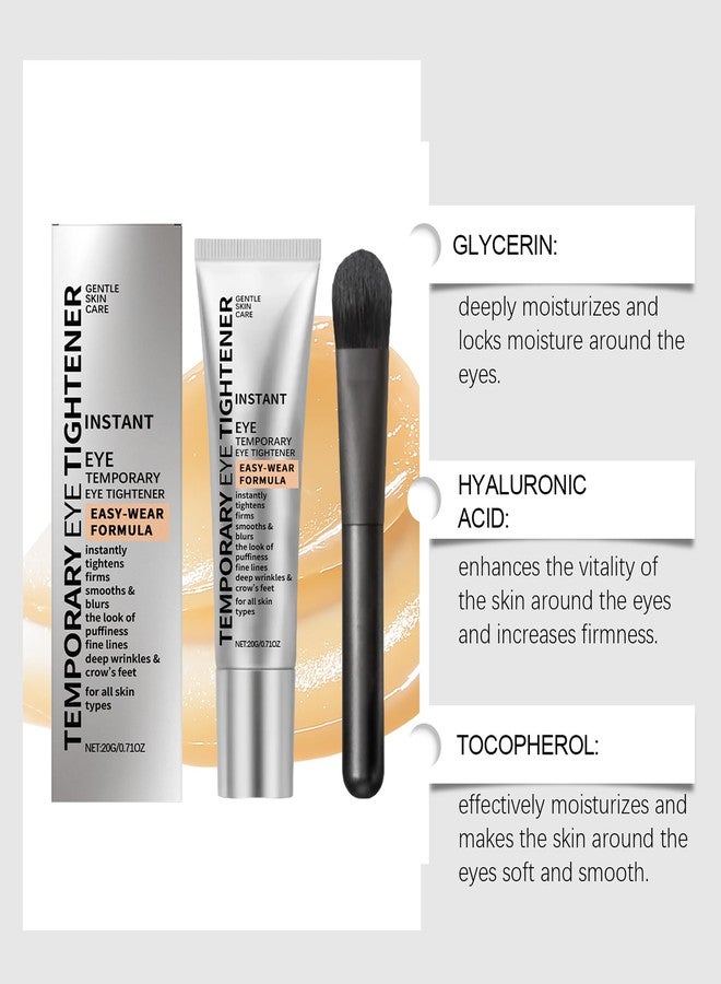XFXS Instant Eye Tightener,temporary Eye Tightening & Lifting Cream With Brus For Dark Circles & Puffiness, Firming Formula Daily Wrinkle Puffiness Moisturizing Gentle For All Skin Types, 0.7oz - Image 2
