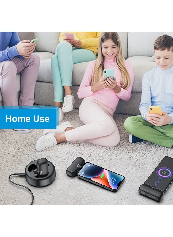 Domars Charger Station for Portable Charger  5000mAh x 3, Built-in Plug Power Bank Compatible With iPhone 17 16 15 14 13 12 Pro Max LED Display Charging Station USB-C Family-Sized Charger Station for Home,Black - Image 2