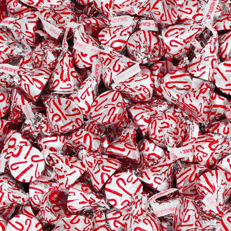 حلوى كاندي كان 1 رطل - شوكولاتة بنكهة النعناع الأحمر والأبيض الاحتفالية - كيس كبير من الحلوى المغلفة فردياً للاحتفالات، أكياس الهدايا، هدايا الحفلات والوجبات الخفيفة اليومية