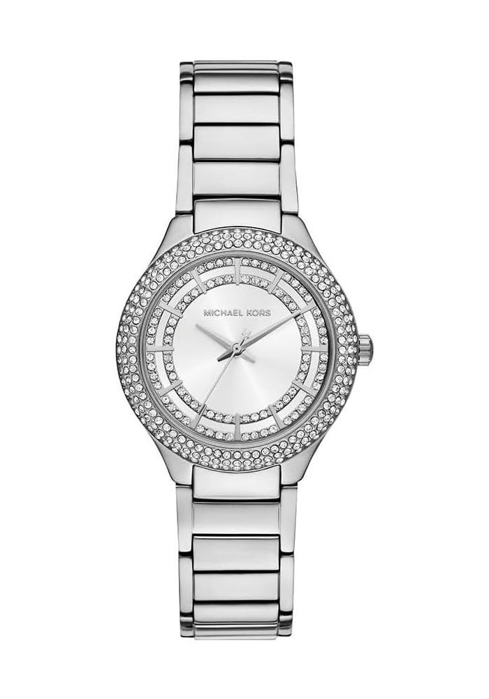 مايكل كورس Women Michael Kors MK4943 Mini Sylvia Pave Stainless Steel Watch for Women, 33 mm Case Size, Silver - Image 1