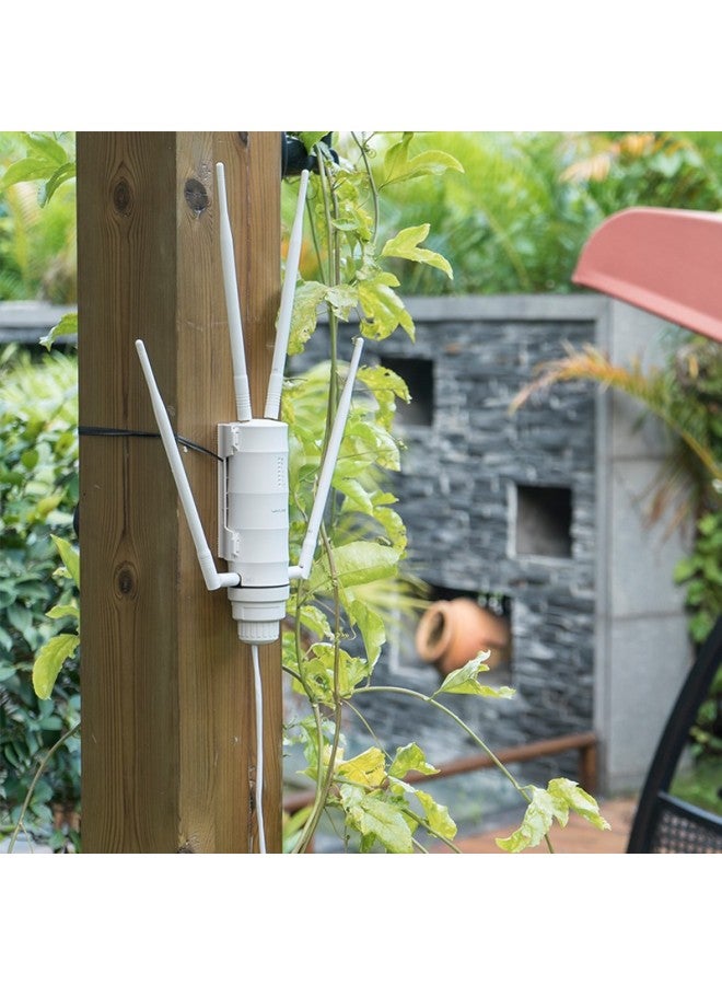WAVLINK موجه واي فاي خارجي مزدوج النطاق Wavlink Aerial Hd4 1200م، نقطة وصول لاسلكية عالية القدرة، تغطية واي فاي ثنائية الاتجاه هندسية، محطة قاعدة واي فاي ريفية - Image 3
