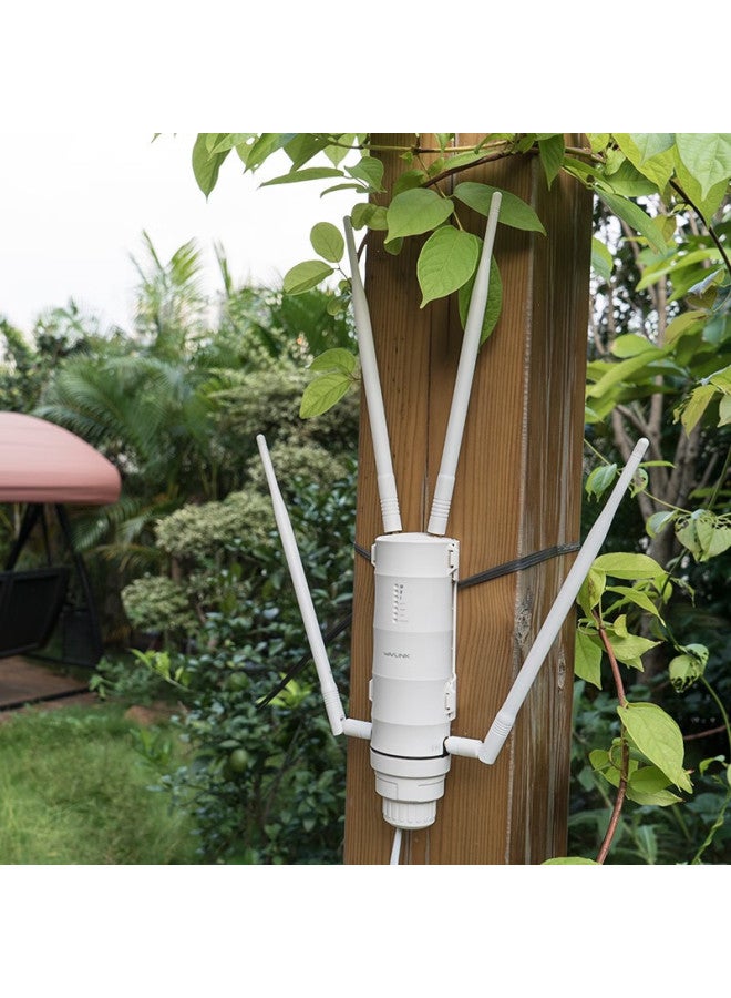 WAVLINK موجه واي فاي خارجي مزدوج النطاق Wavlink Aerial Hd4 1200م، نقطة وصول لاسلكية عالية القدرة، تغطية واي فاي ثنائية الاتجاه هندسية، محطة قاعدة واي فاي ريفية - Image 4