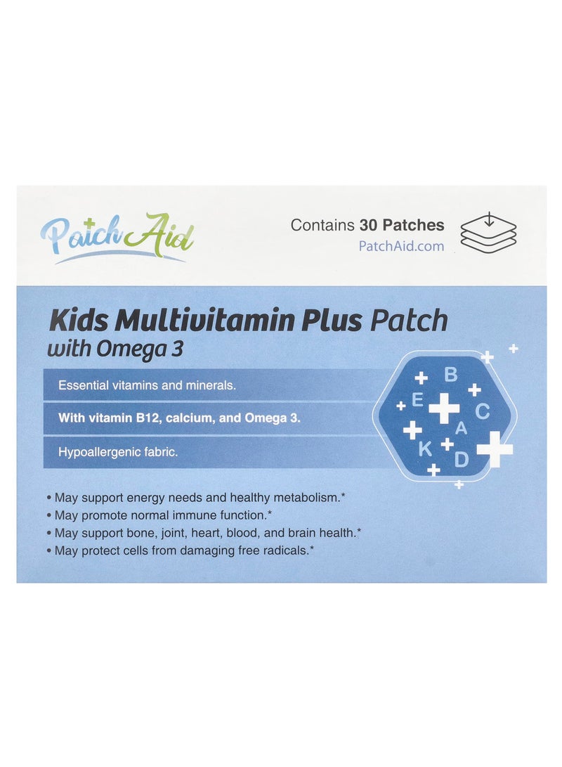 PatchAid Kids Multivitamin Plus Patch with Omega 3, 30 Patches
