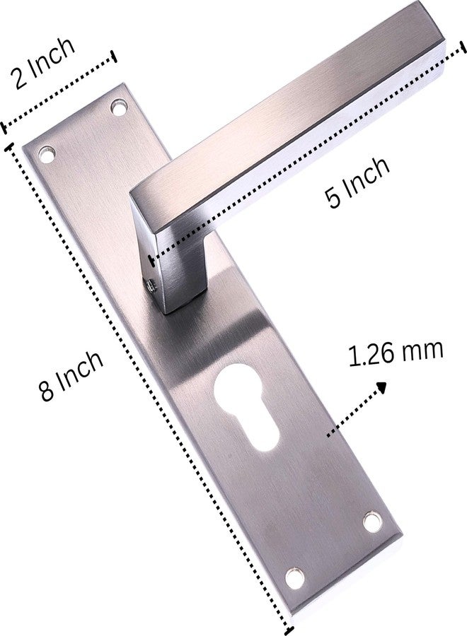 Gaurish Hardware طقم قفل باب أسطواني من الفولاذ المقاوم للصدأ من جوريش هاردوير | غرفة نوم، غرفة استقبال، غرفة معيشة | يناسب الأبواب الخشبية يمين/يسار، داخلي/خارجي | مقبض باب سكني - Image 5