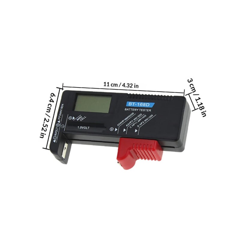 LCD اختبار البطارية الرقمية جهاز قياس الفولتية لبطاريات 1.9 فولت للاستخدام المنزلي والسفر - Image 3