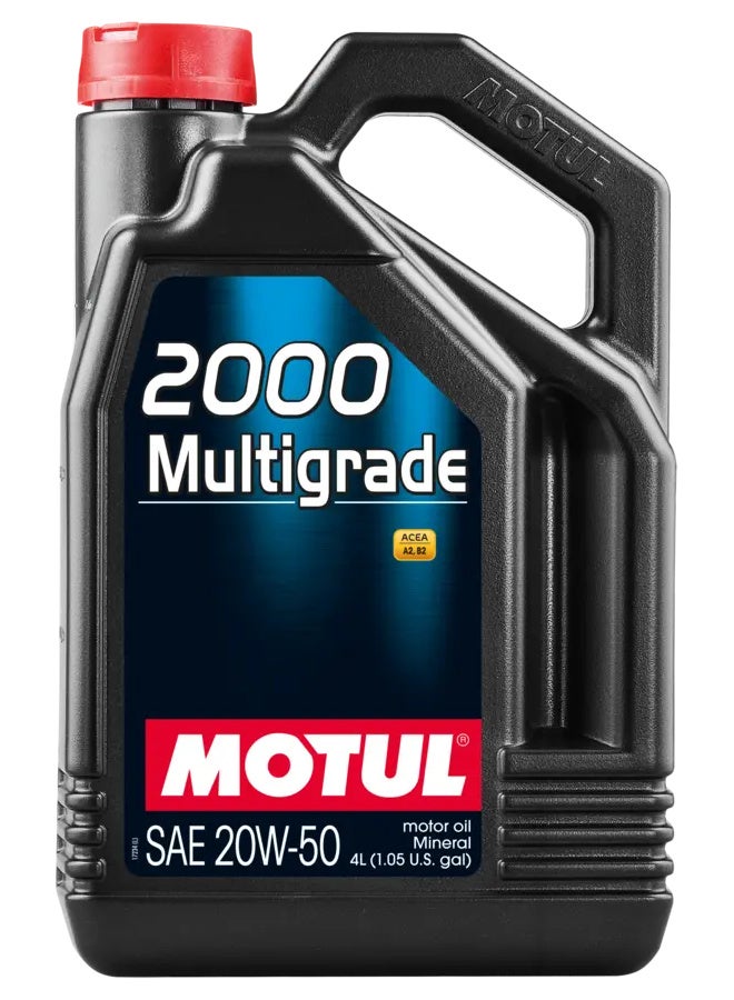 Motul 2000 Multigrade Mineral Motor Oil SAE 20W-50, 4 Liters