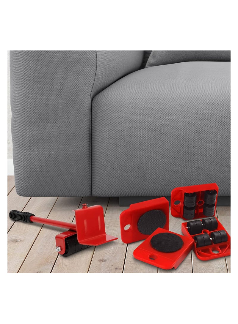 ELTRAZONE 5 Packs Furniture Lifter,Heavy Furniture Moving System Lifter Kit with 4 Slider,Furniture Slides Kit,Heavy Furniture Roller Move Tools,Up to 200kg/440 lb  - Image 5
