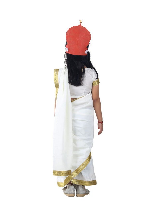 BookMyCostume BookMyCostume Mahagauri Parvati Mata Hindu Goddess Girls & Adults Fancy Dress Costume 2-3 years  - Image 3
