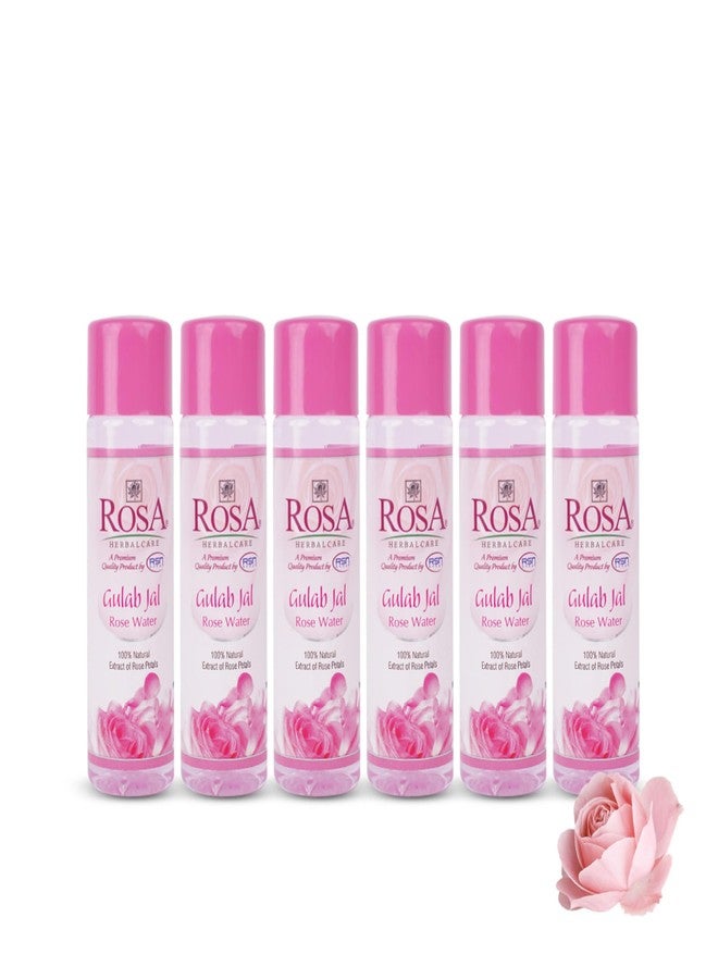 ROSA Gulab Jal Rose Water I Natural skin toner, balance pH levels, soothe irritated skin, refreshes tired faces, youthful glow I Unisex, Pack of 6-120 ml - Image 1
