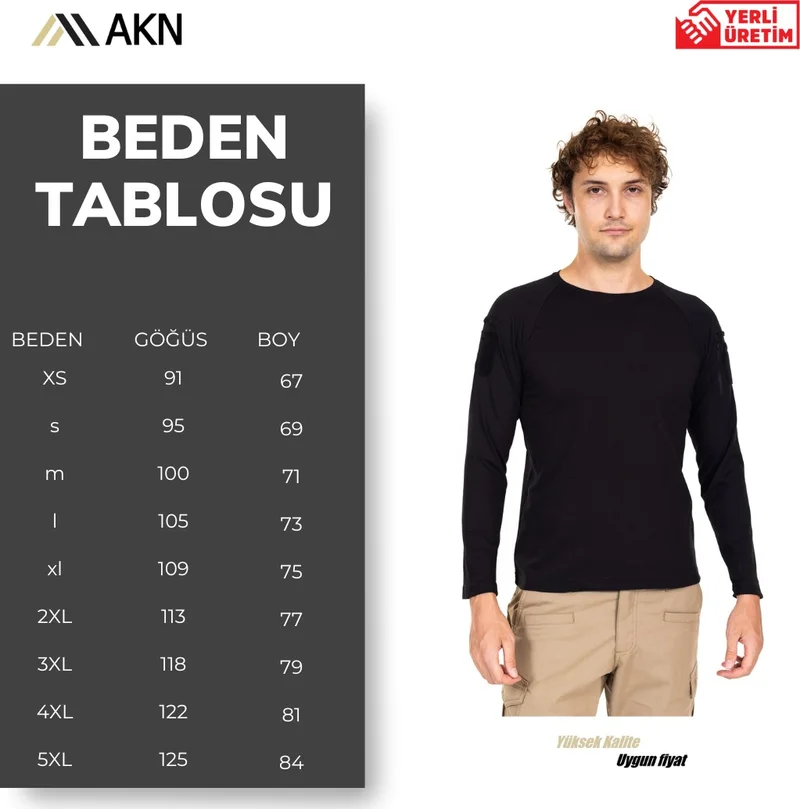 Akıncılar Outdoor Akincilar Outdoor Akn 714 Bike Collar Long Sleeve Tactical Sweat
