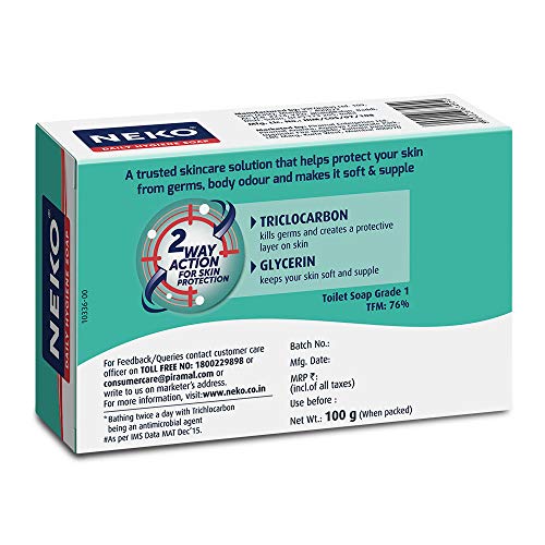 Neko Daily Hygiene Soap 24 hours Germ Protection 100g Pack of 4 - Image 2