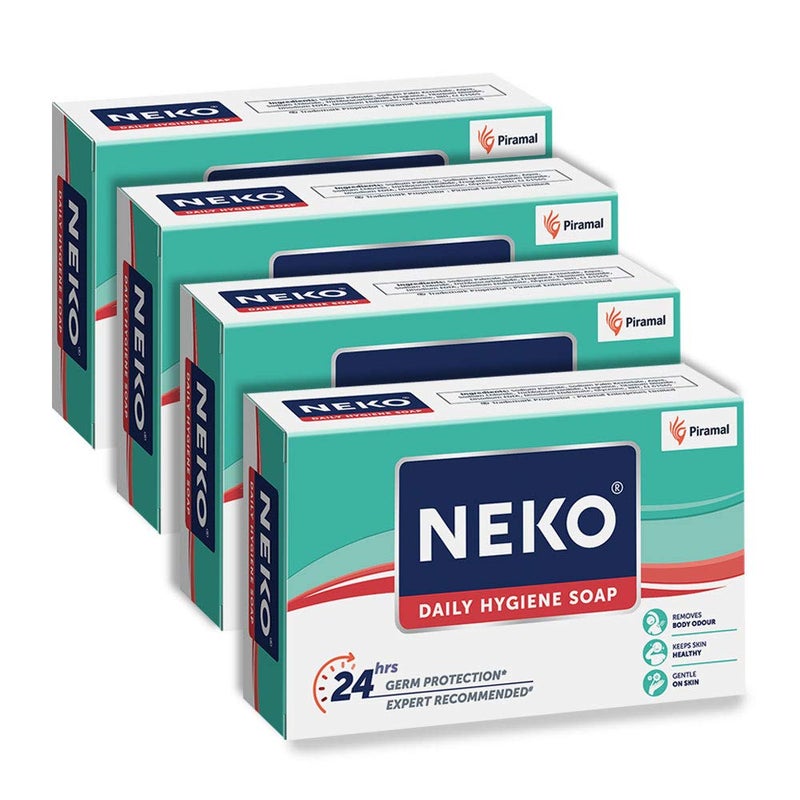 Neko Daily Hygiene Soap 24 hours Germ Protection 100g Pack of 4 - Image 1