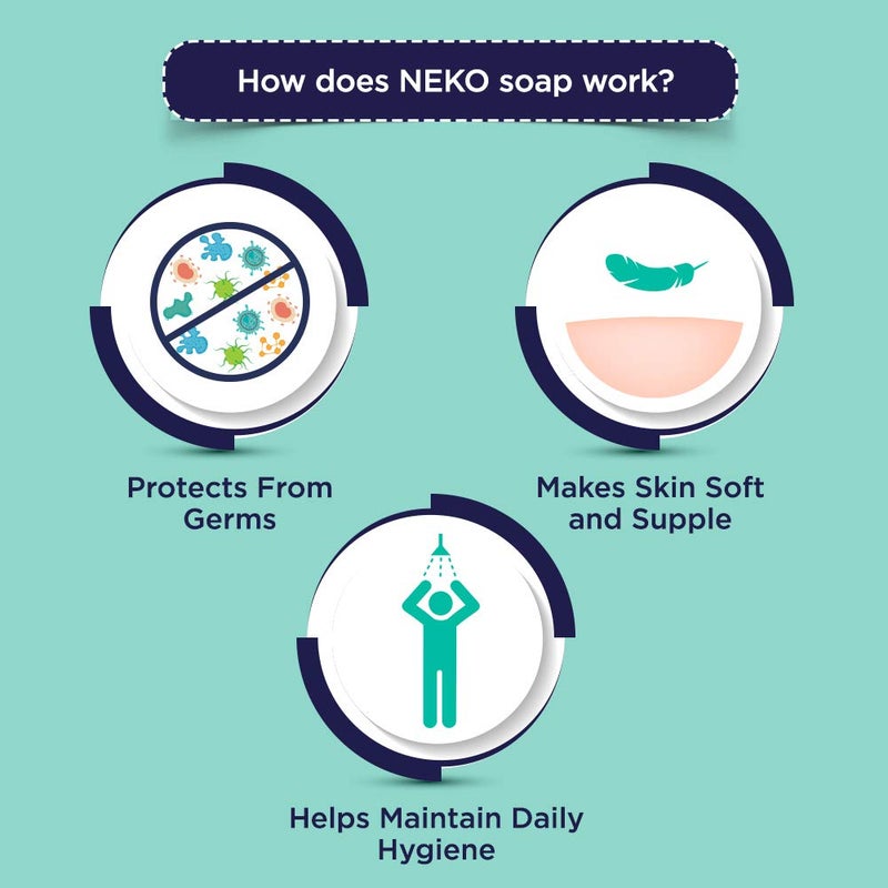 Neko Daily Hygiene Soap 24 hours Germ Protection 100g Pack of 4 - Image 5