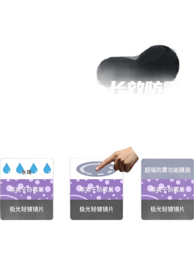 WATERTIME Women'S Swimming Goggles Upgraded Anti-Fog Coating Large Frame Swim Goggles - Purple Clouds - Image 2