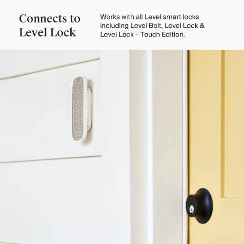 Level Keypad - Compatible with Any Level Lock or Bolt - Weatherproof with LED Backlight - Bluetooth-Enabled Door Lock Accessory for Keyless Entry (White) - Image 2
