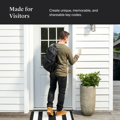 Level Keypad - Compatible with Any Level Lock or Bolt - Weatherproof with LED Backlight - Bluetooth-Enabled Door Lock Accessory for Keyless Entry (White) - Image 3