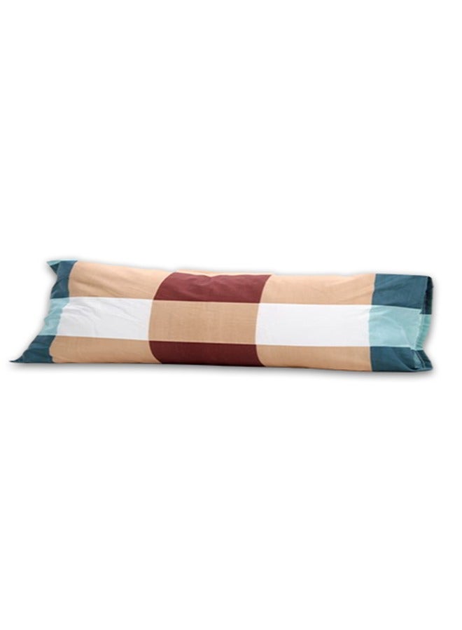 snooze Long Pillowcase, 40*120 cm,  brown caro design  - Image 1