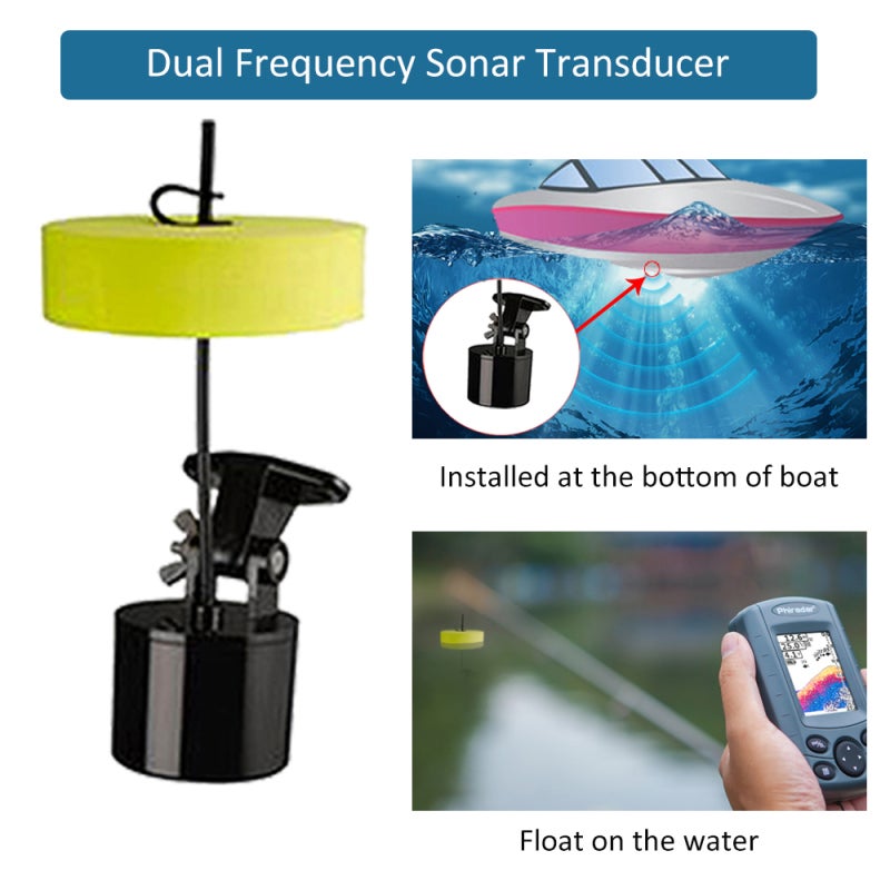 Phiradar Portable Fish Finder Handheld Fishfinder Fish Depth Finder Detector with Sonar Transducer and LCD Display - Image 2