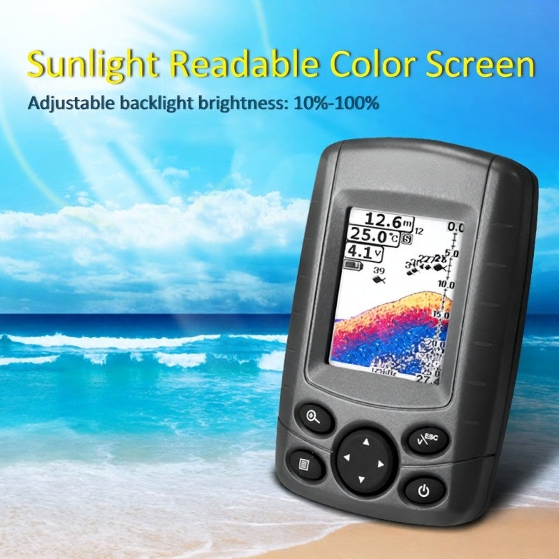 Phiradar Portable Fish Finder Handheld Fishfinder Fish Depth Finder Detector with Sonar Transducer and LCD Display - Image 4