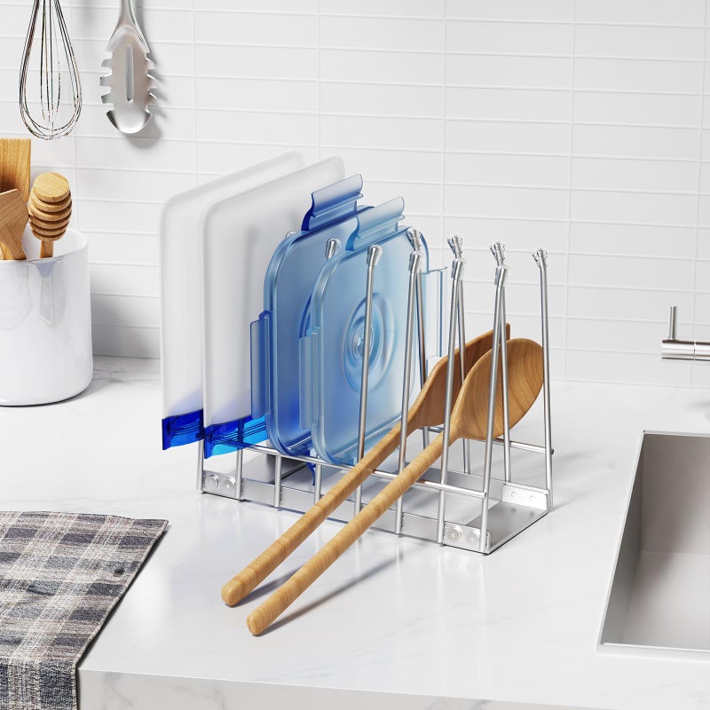 Josmimic Reusable Bag Drying Rack, Foldable Metal Stand for Reusable Ziplock & Silicone Storage Bags, Rustproof Kitchen Dryer, Silver - Image 3