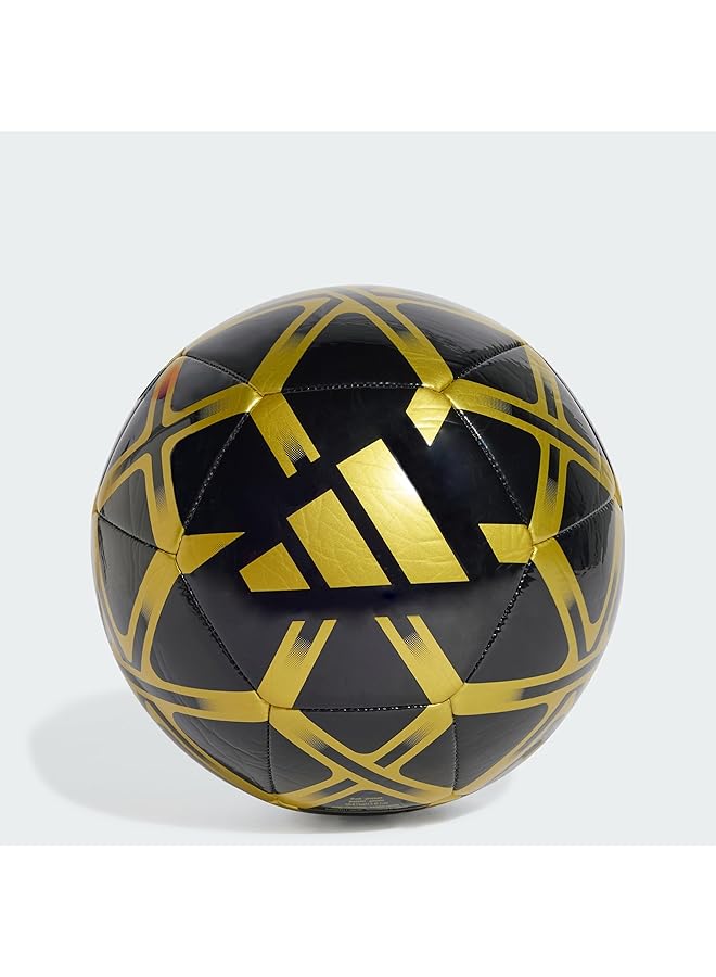 adidas كرة نادي ستارلانسر للبالغين للجنسين، أسود/ذهبي، مقاس 37 يورو - Image 4