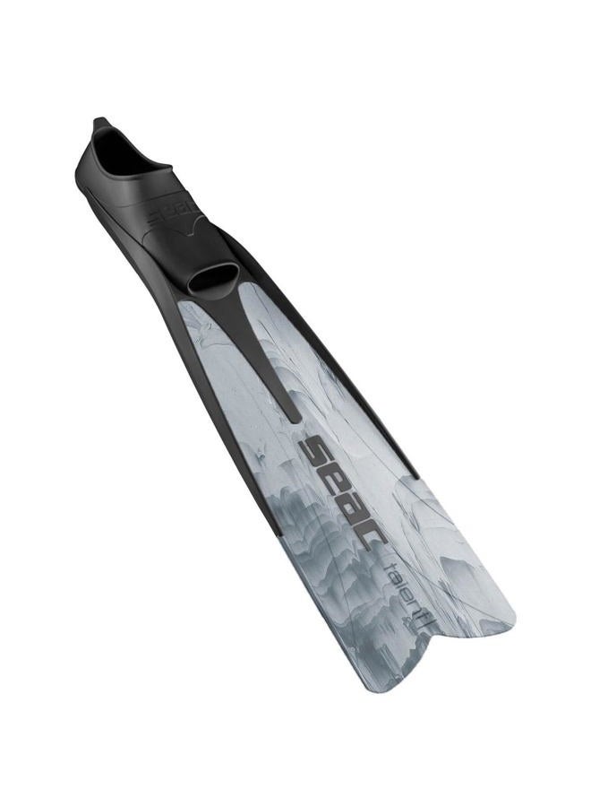 Seac Talent Camo Long Free Diving Soft & Powerful Fins for Spearfishing Camo Grey, 39/40 - Image 1