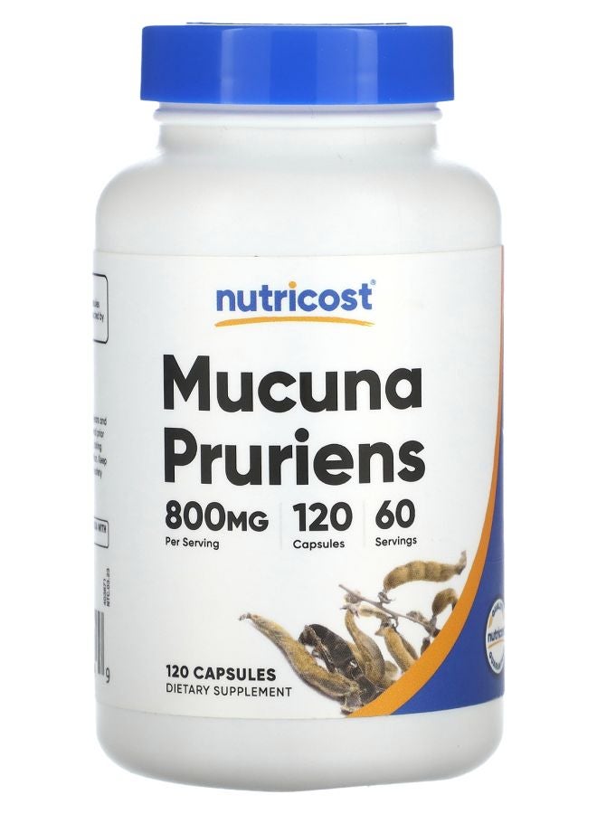 Nutricost Mucuna Pruriens 800 mg 120 Capsules (400 mg per Capsule)