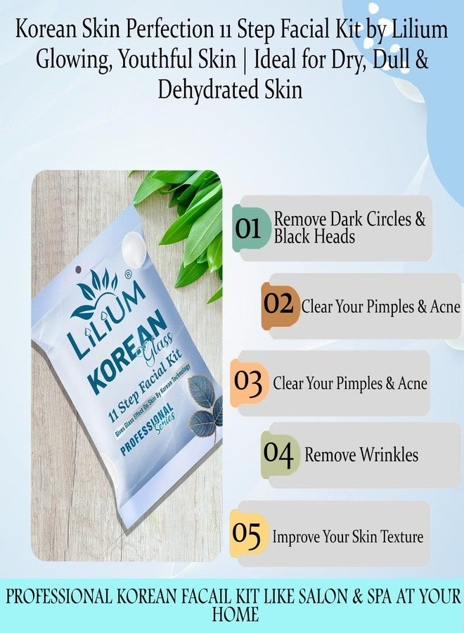 LILIUM Korean Glass Facial Kit | 11 Step Professional | Glass Skin Effect with Korean Technology | For Glowing, Bright & Smooth Skin | For All Skin Types | 91g + 66ml - Image 4