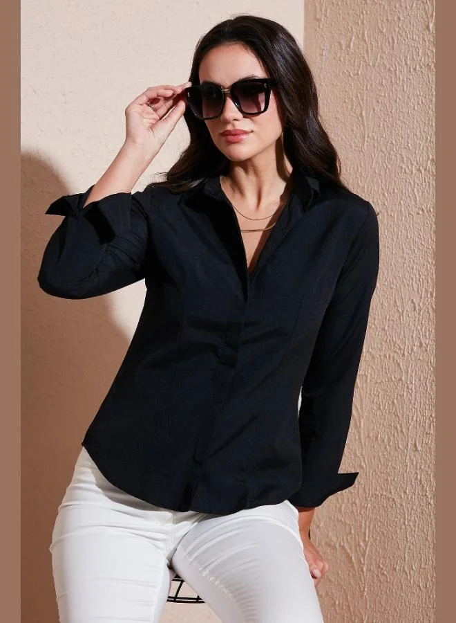 Lela Lela Cotton Slim Fit Classic Collar Shirt Women's SHIRT 6777423