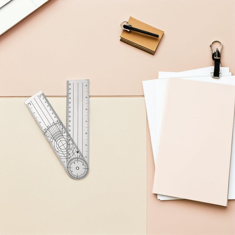 Medical Goniometer for Physical Therapy Joint Spinal Range of Motion Measurement PVC Plastic - Image 5