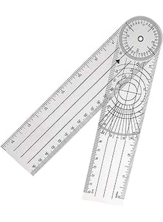 Medical Goniometer for Physical Therapy Joint Spinal Range of Motion Measurement PVC Plastic - Image 1