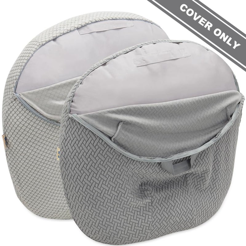 BlueSnail Strechy Newborn Lounger Cover, Removable and Ultra Soft Sung Fitted Baby Lounger Slipcover by BlueSnail (2 Pack, Gray+Light Gray) - Image 3