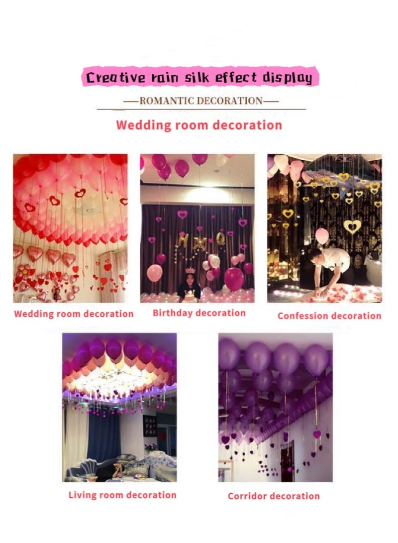 زخرفة 100 قطعة حفلة مطر زخرفة حفلة زفاف زخرفة عيد ميلاد تخطيط منطاد على شكل قلب زخرفة الحفلة - Image 4