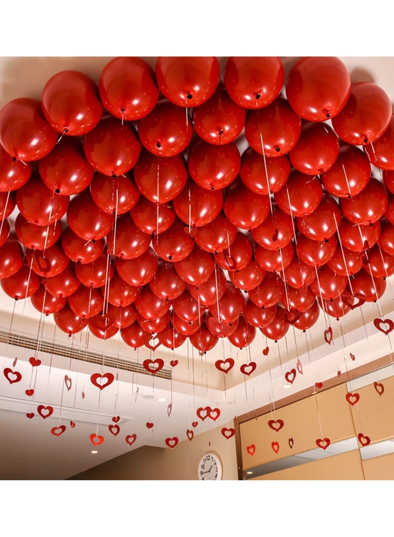 زخرفة 100 قطعة حفلة مطر زخرفة حفلة زفاف زخرفة عيد ميلاد تخطيط منطاد على شكل قلب زخرفة الحفلة - Image 1