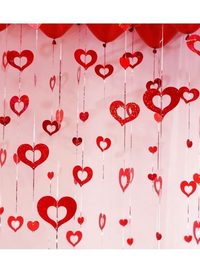 زخرفة 100 قطعة حفلة مطر زخرفة حفلة زفاف زخرفة عيد ميلاد تخطيط منطاد على شكل قلب زخرفة الحفلة - Image 3