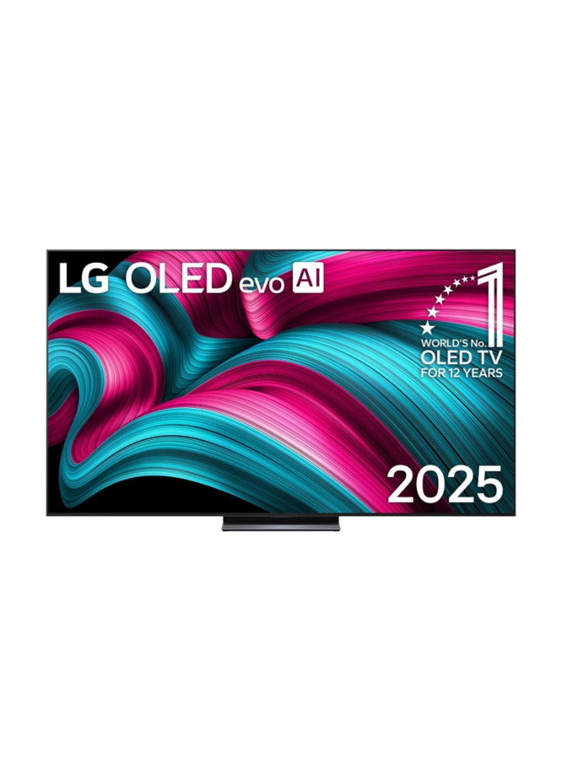 LG 83 Inch LG OLED EVO AI C5 4K 144Hz Smart TV AI Magic remote webOS25 2025 OLED83C56LA-AMAG Black - Image 1