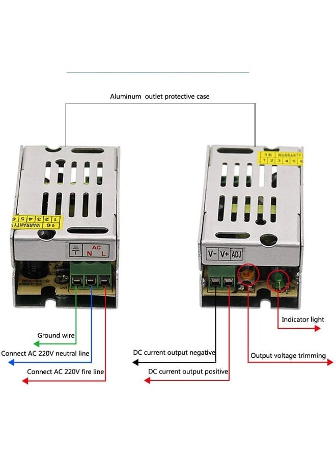 melfi Power Supply Ac/Dc Led Driver Reliable Power Supply For Led Lighting Systems Perfect For Commercial Residential And Industrial Applications 5V 2A - Image 3