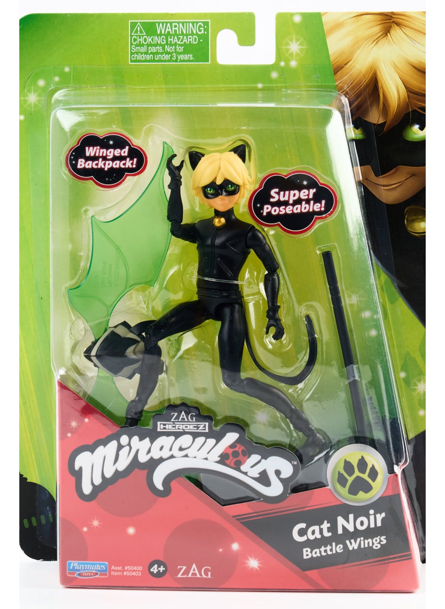 ZAG Heroez Miraculous Miraculous Cat Noir Battle Wings With Accessories, Black  - Image 5