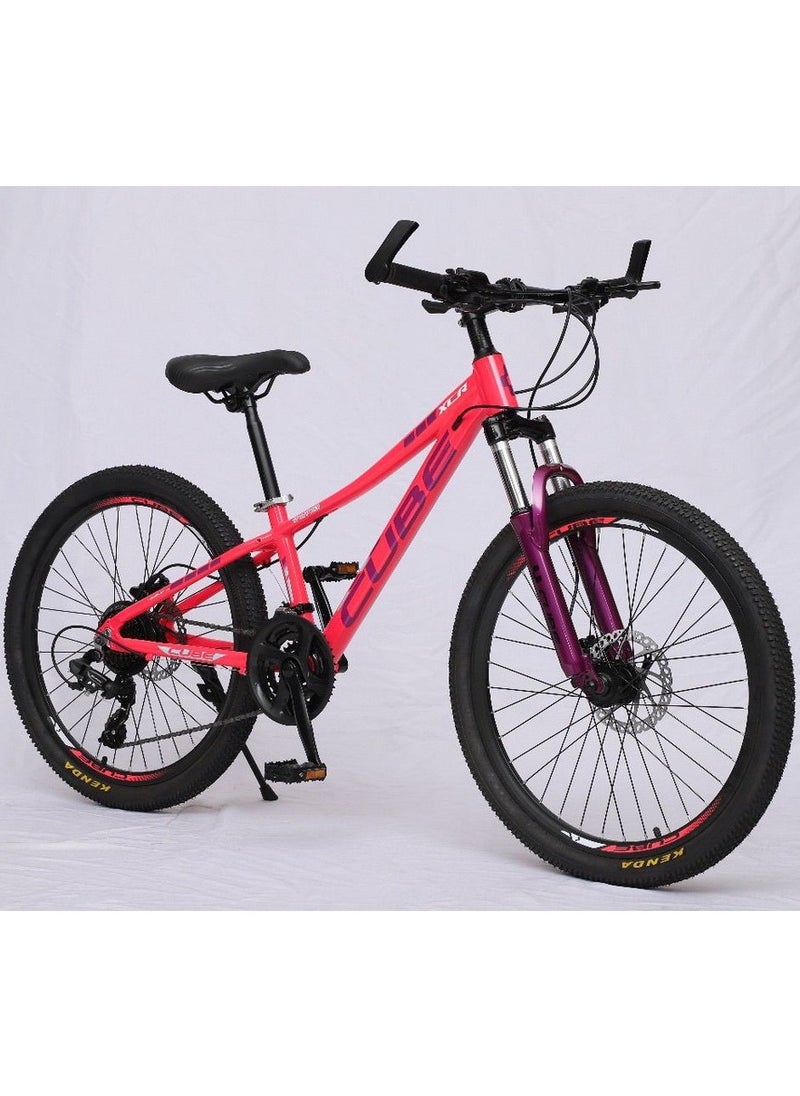 Cube - 26 Inch Aluminum Alloy Frame 24-Speed Mountain Bike - Pink - Image 1