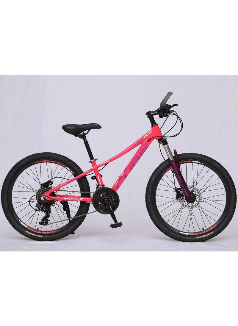 Cube - 26 Inch Aluminum Alloy Frame 24-Speed Mountain Bike - Pink - Image 1