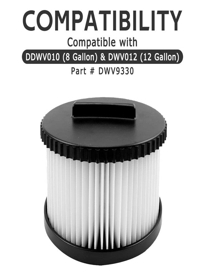 ANBOO 2 Pack DWV9330 Replacement Filter for DeWalt DWV010 & DWV012 Dust Extractor Part # DWV9330 - Image 2