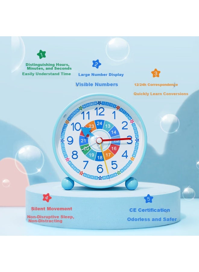 Cat Prince Cat Prince Children's Alarm Clock Cute Creative Mechanical Clock Cartoon Bedside Student Special Wake-up Artifact New Boys And Girls Clock Lazy Desktop Time Manager Pink - Image 1