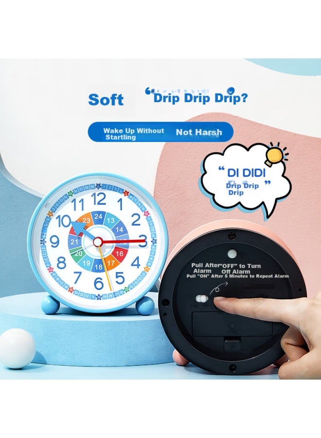 Cat Prince Cat Prince Children's Alarm Clock Cute Creative Mechanical Clock Cartoon Bedside Student Special Wake-up Artifact New Boys And Girls Clock Lazy Desktop Time Manager Pink - Image 2
