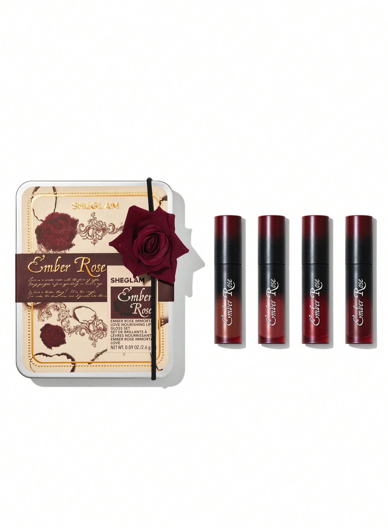Sheglam Ember Rose Immortal Love Nourishing Lip Gloss Set Multicolour